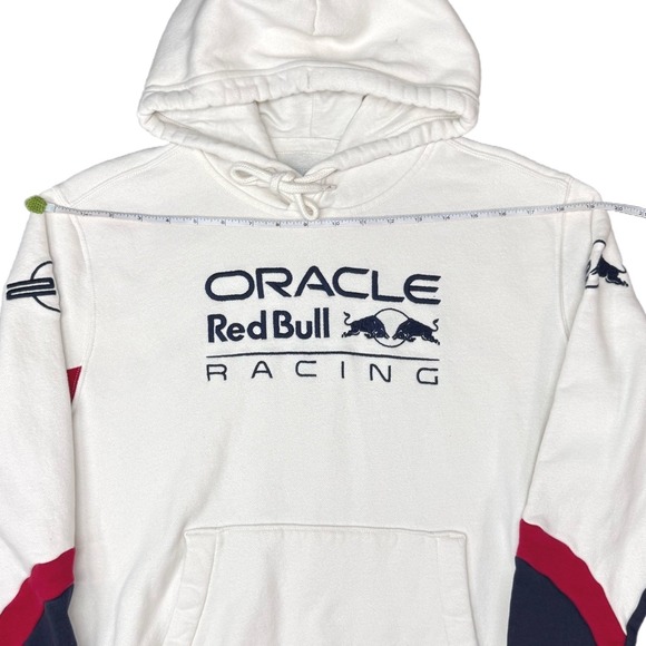 Hollister Oracle Red Bull Racing Hoodie White XS F1 Formula One Logo Pullover - Picture 8 of 8